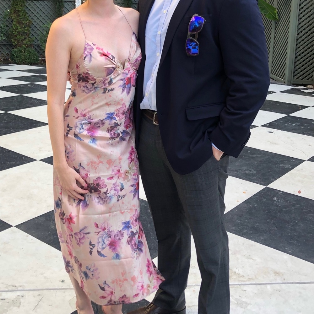 Floral Satin Dress